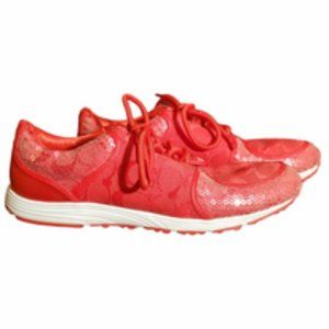 Coach Karine Signature Red with clear sequins